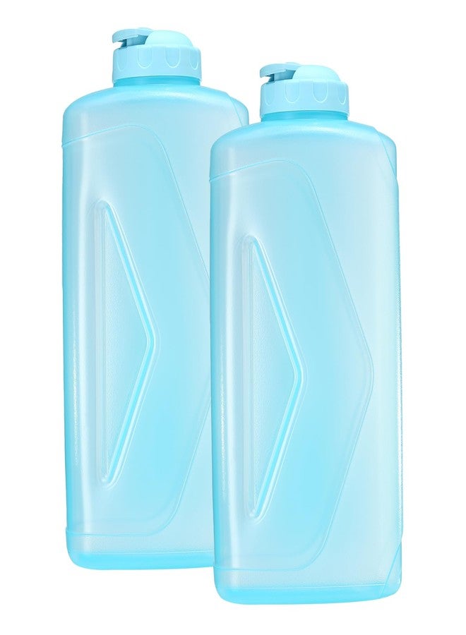 Gluman Rhino Spout Wide-Mouth Plastic Water Bottle - 2 Liters | 100% Food Grade | Freezer Safe | Dishwasher Safe | Temperature Range Upto 95°C (Sky Blue) - Image 1
